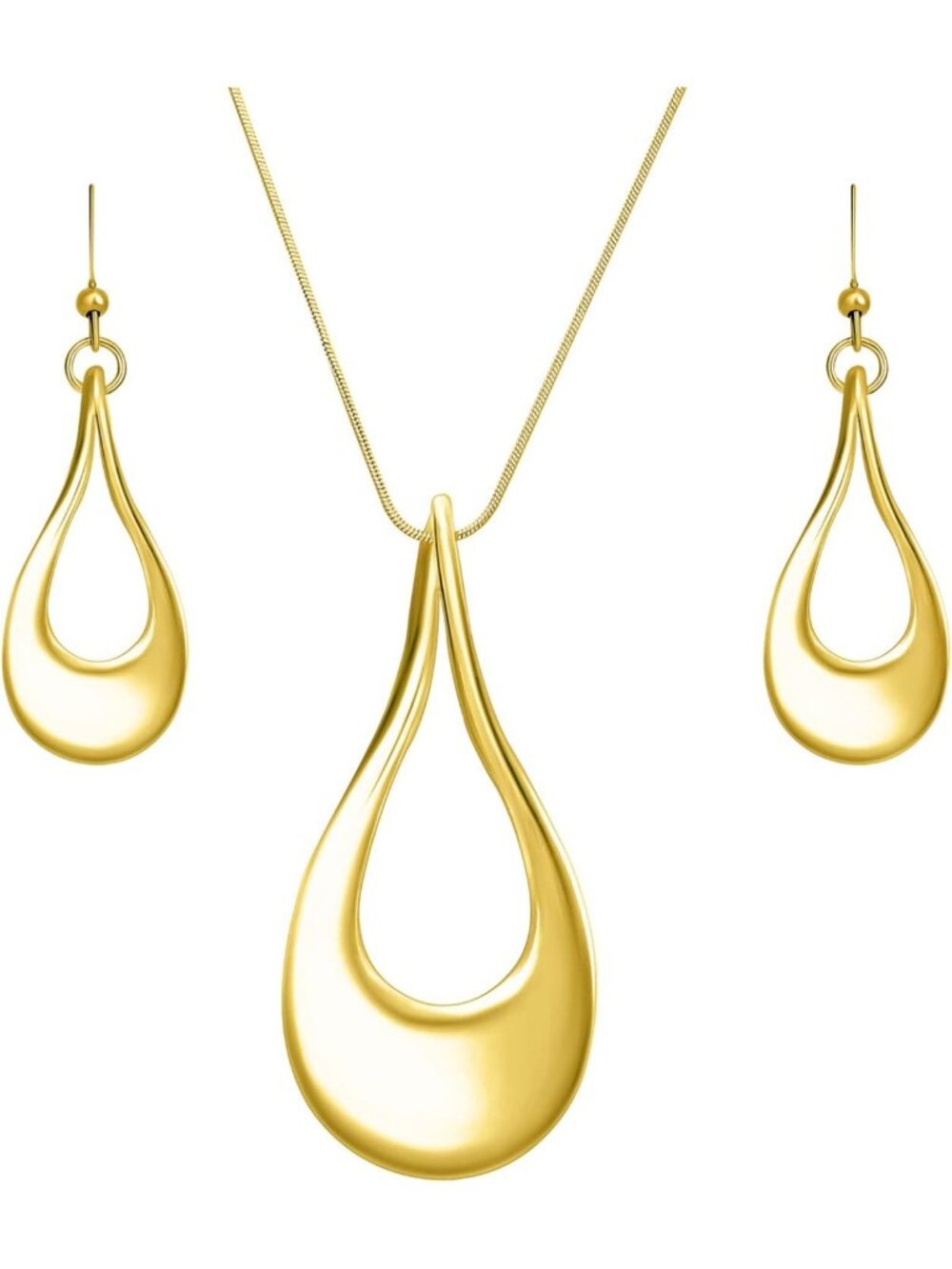 Elegant Gold & Silver Plated Jewelry Set for Women | Statement Necklace